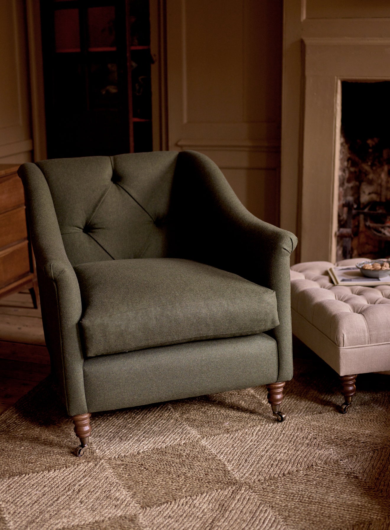 Elbert Armchair, Rust Velvet