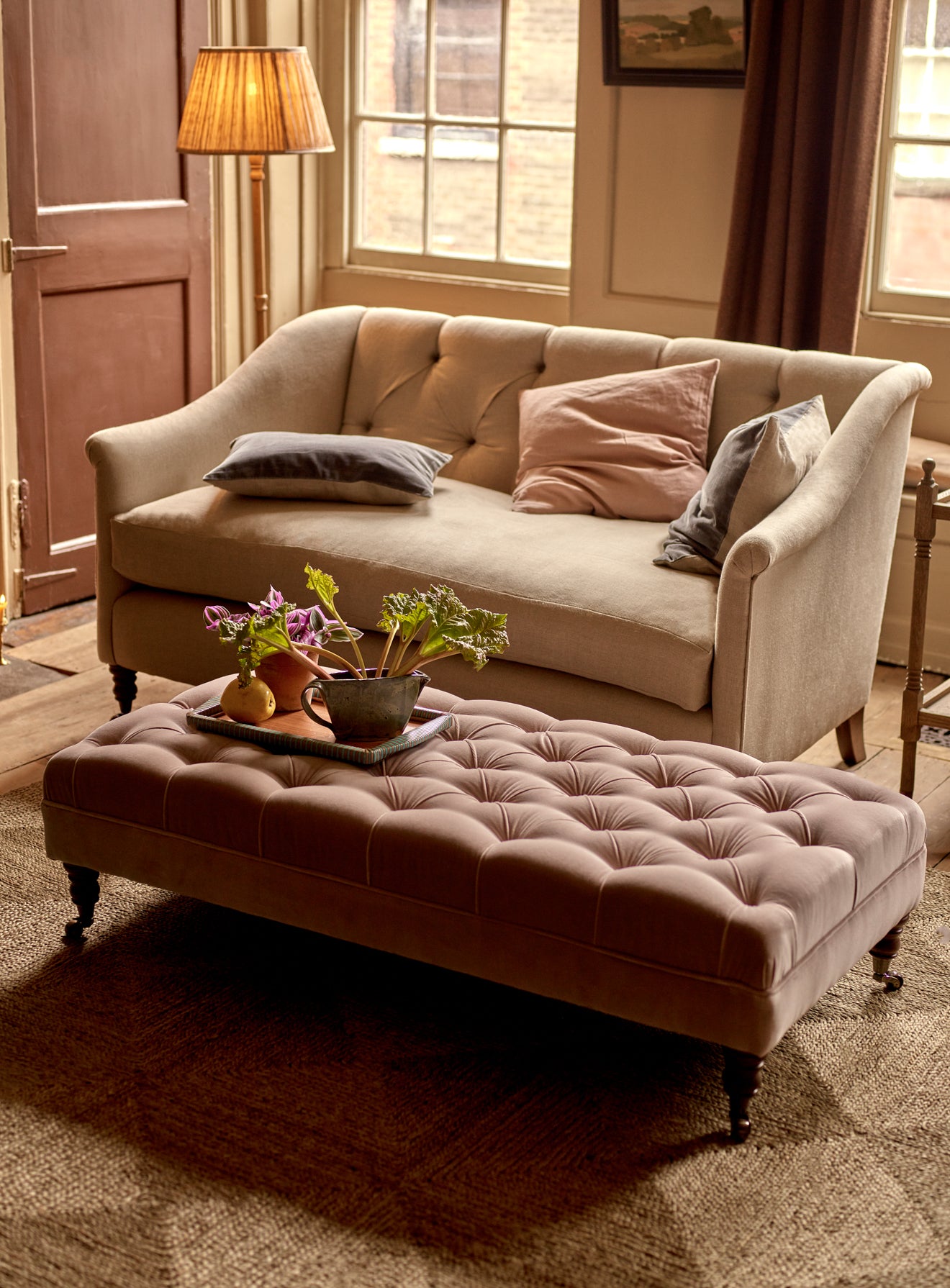 Elbert Sofa, Sage Velvet