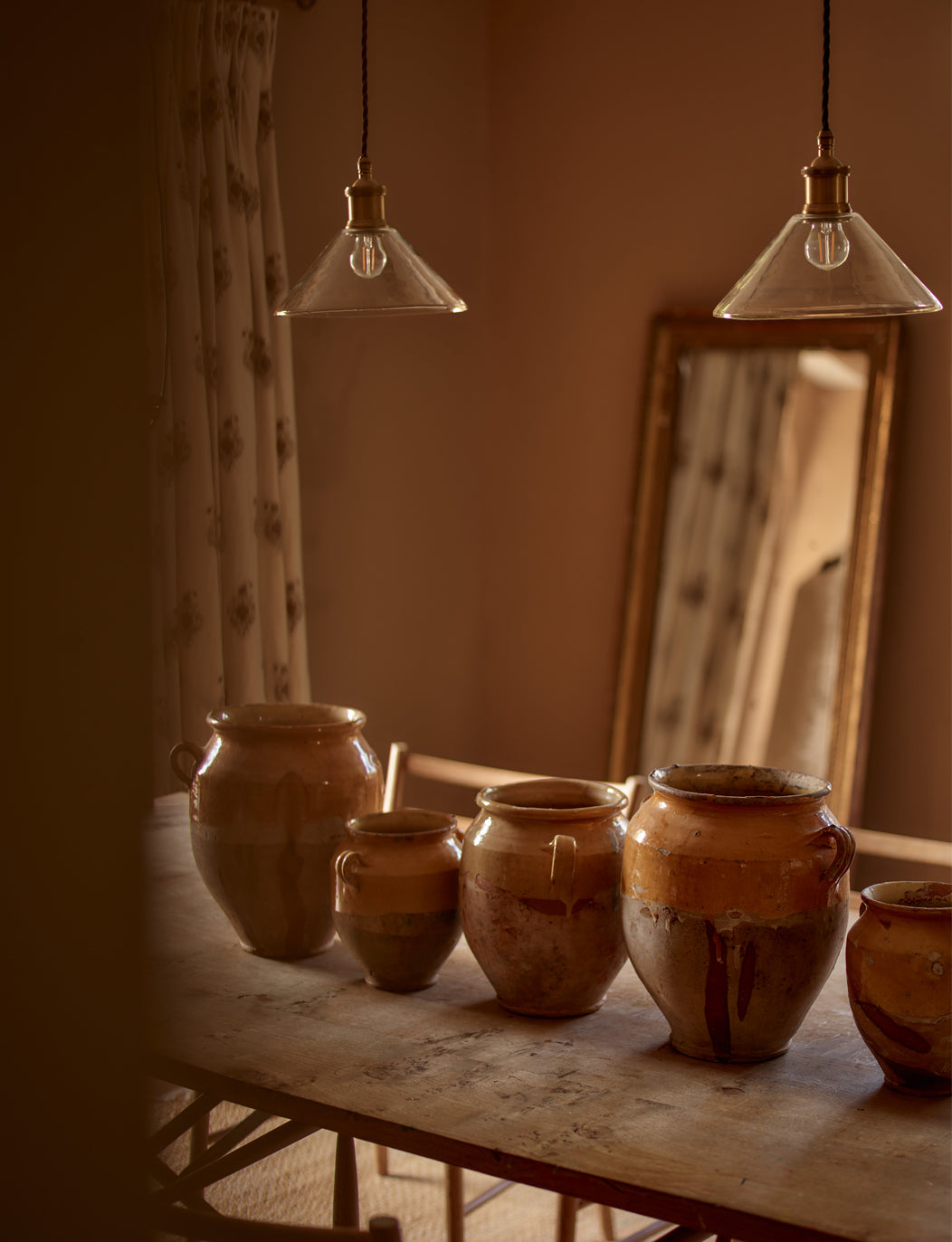 Grafton Glass Pendant Light, Conical, Large