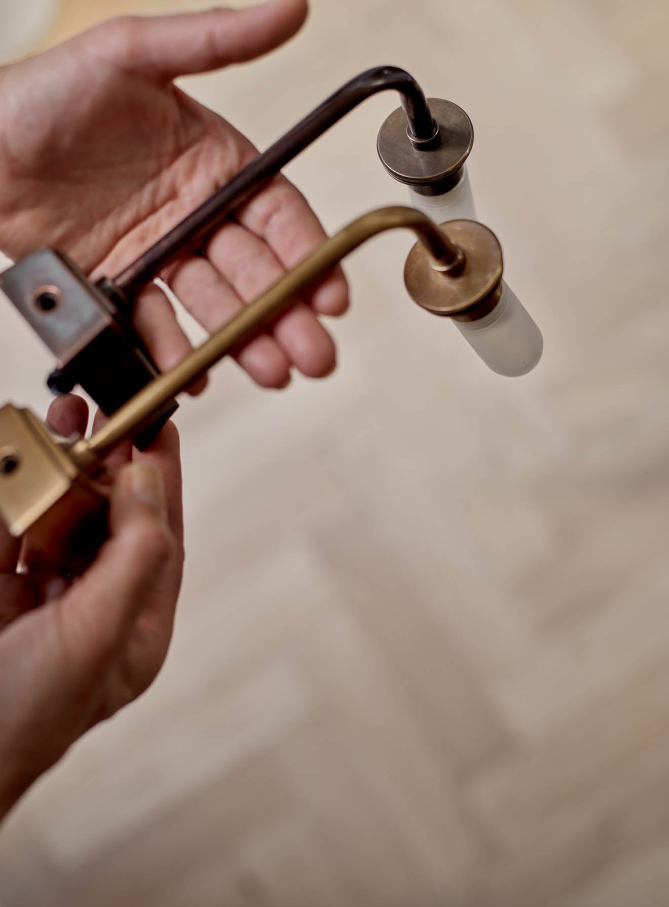 Irving Bathroom Wall Light, Antique Brass