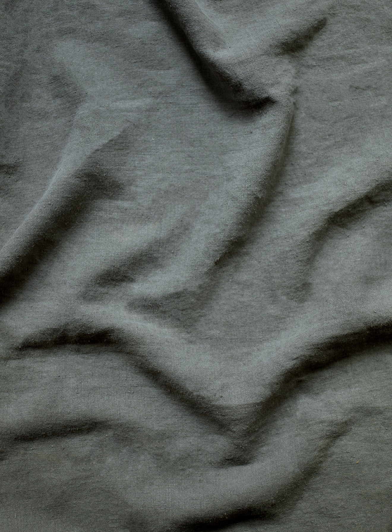 Edmund Footstool, Large, Leaden Grey Linen