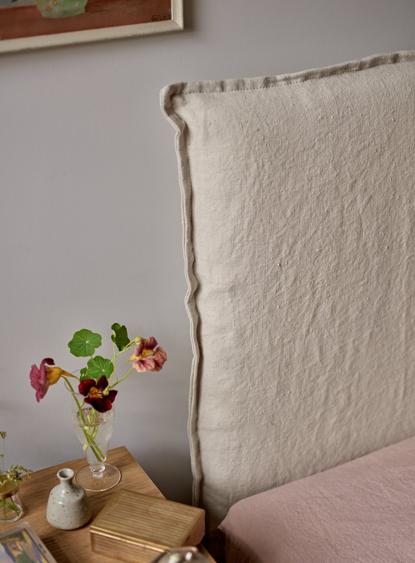 Mila Headboard, Soft Sage Cotton