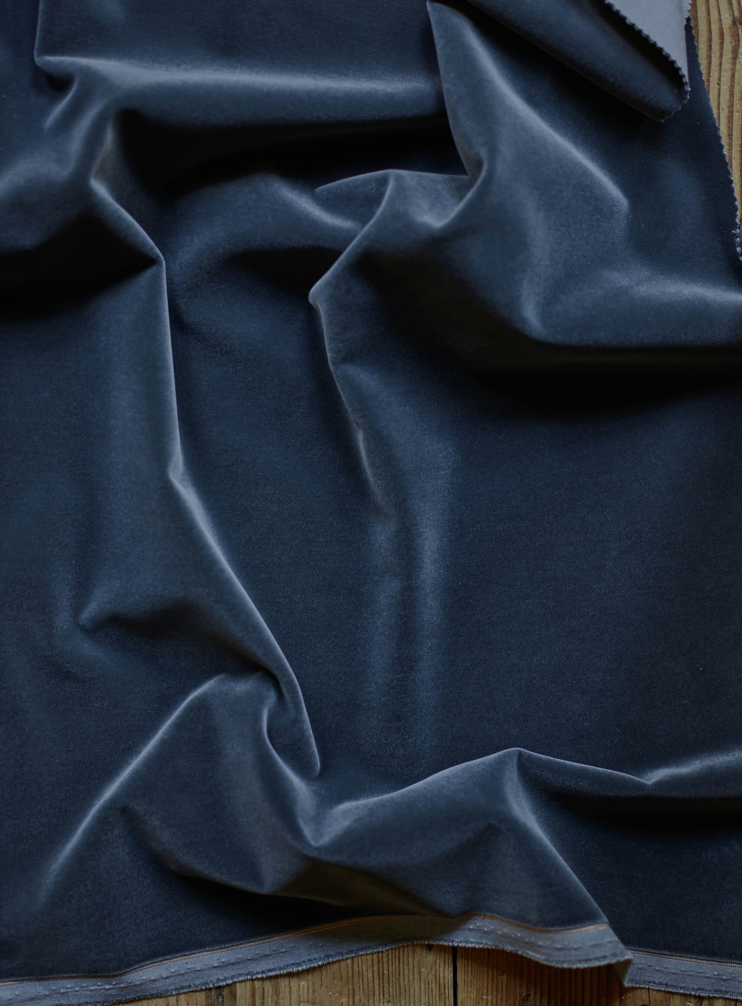 Mila Upholstered Bench, Slate Grey Velvet