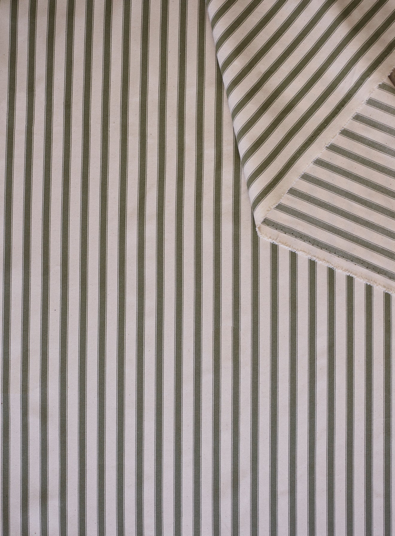 Mila Headboard Cover, Sage Stripe