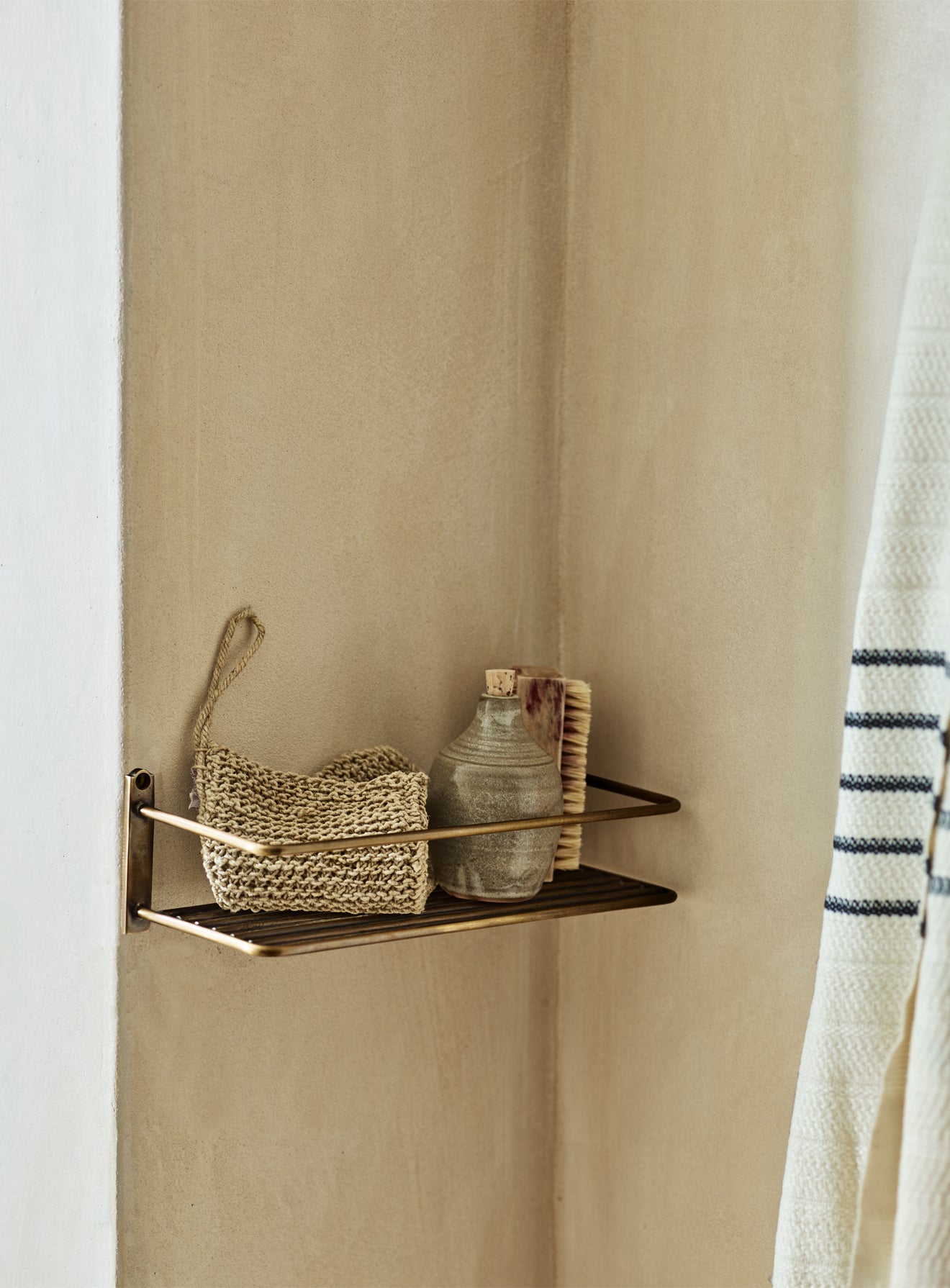 Bilton Shower Shelf Antique Brass
