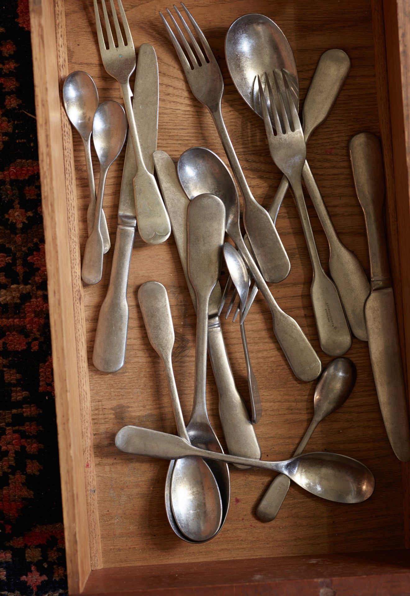 Vintage Satin Cutlery, Serving Spoon