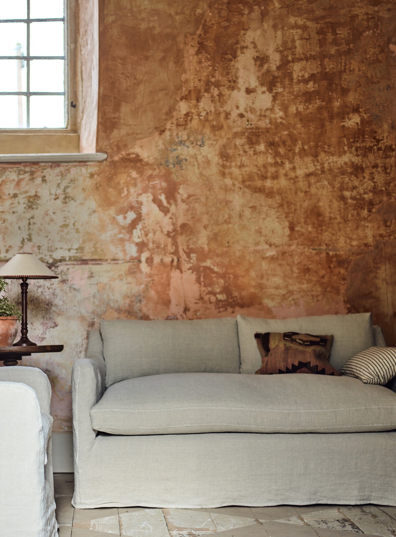 Warren Loose Cover Sofa, Natural Linen