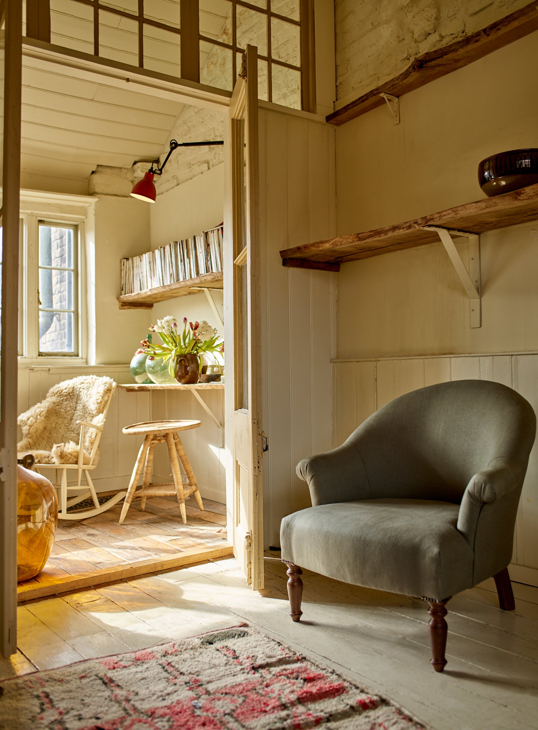 Clandon Armchair Moss Linen