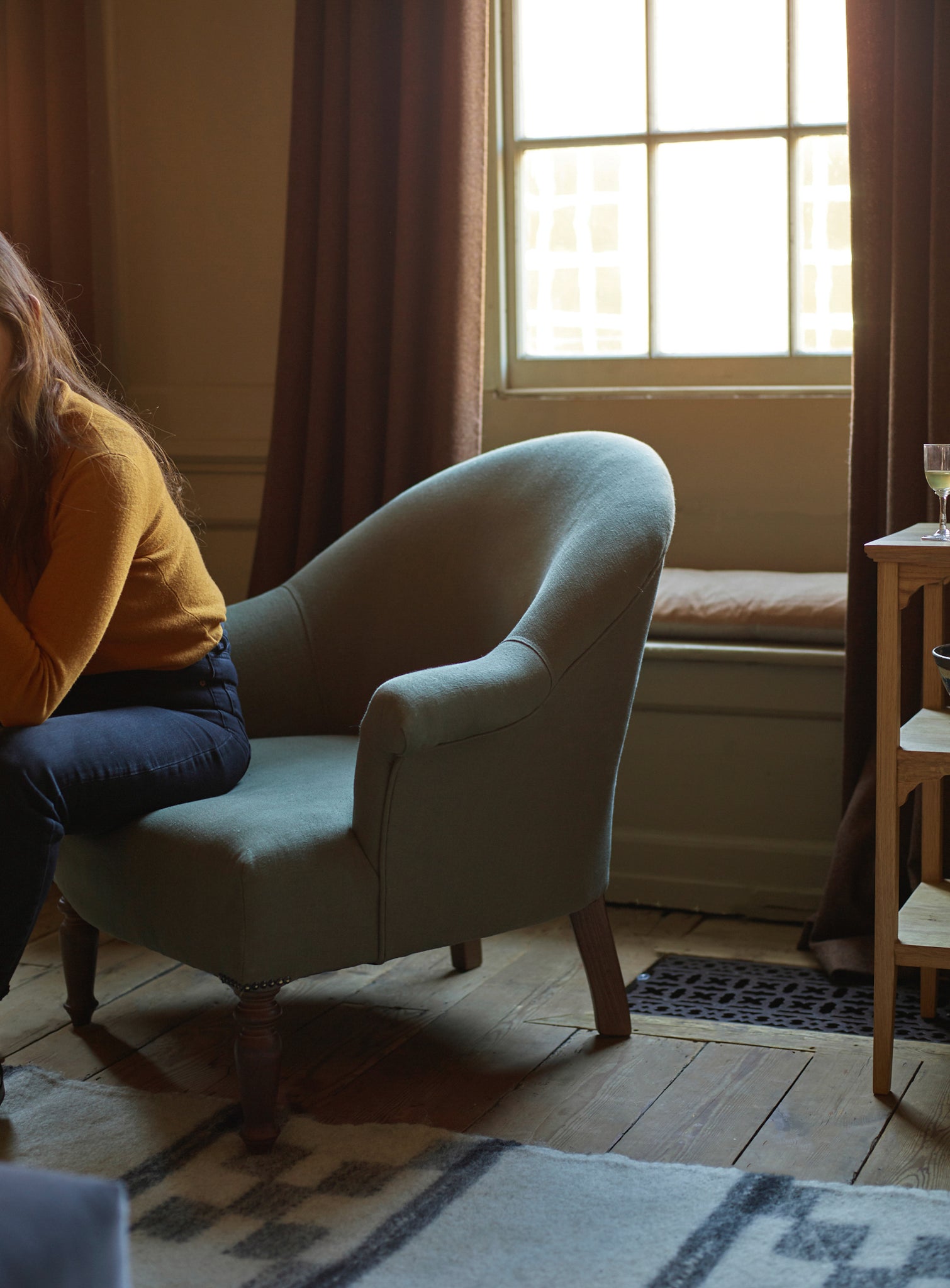 Clandon Armchair, Moss Wool