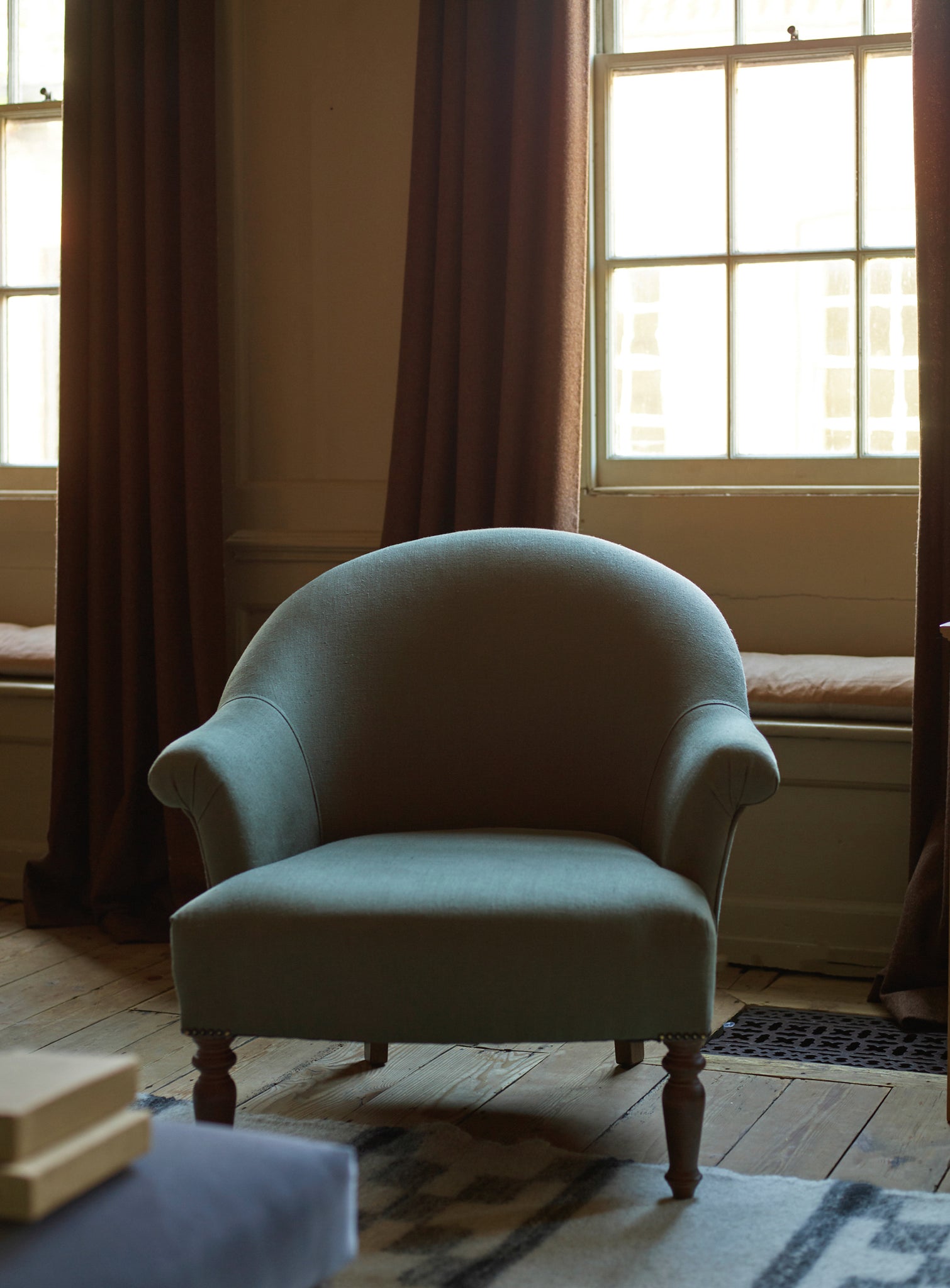 Clandon Armchair, Moss Wool