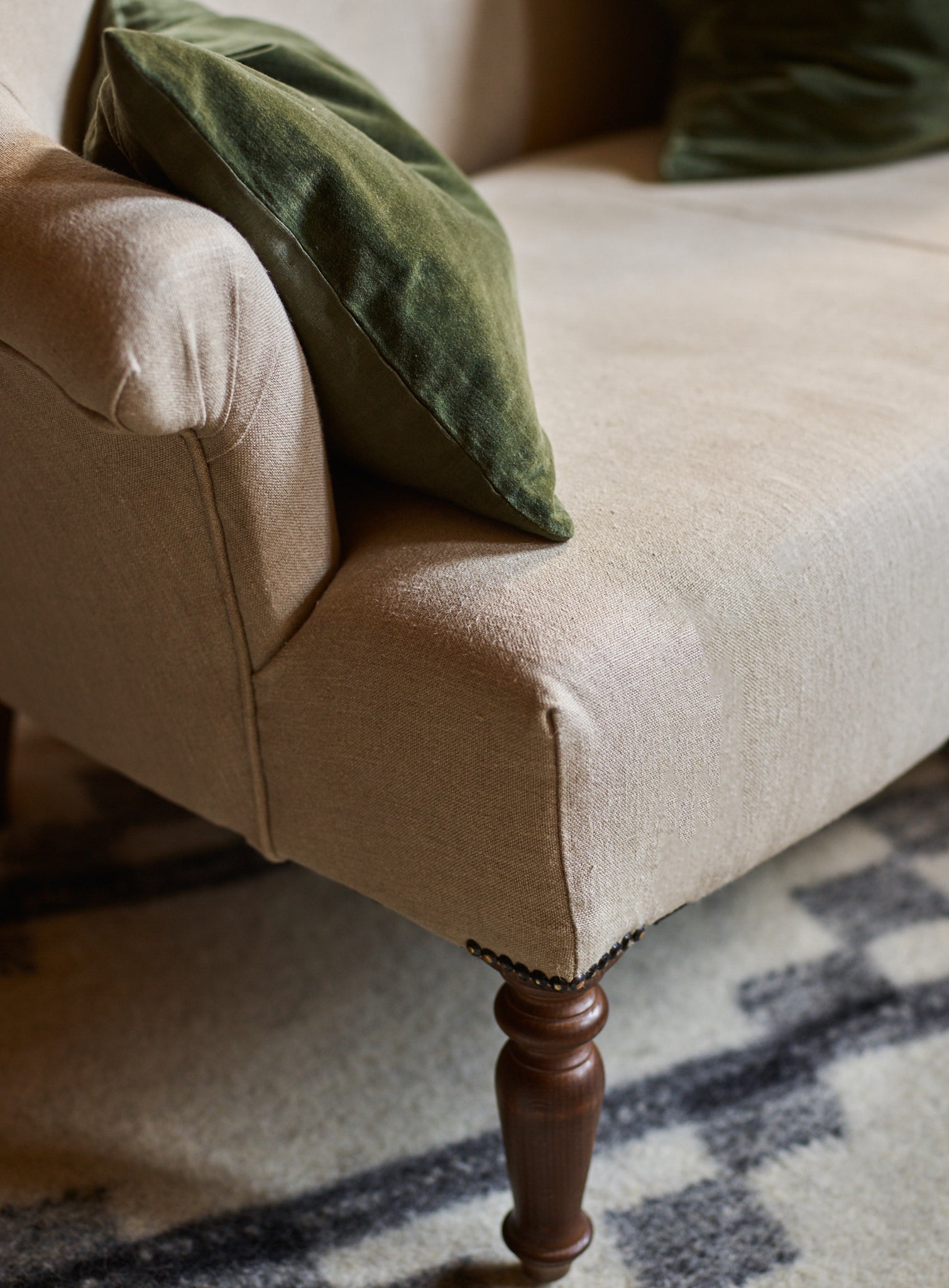 Clandon Sofa, Grey Wool