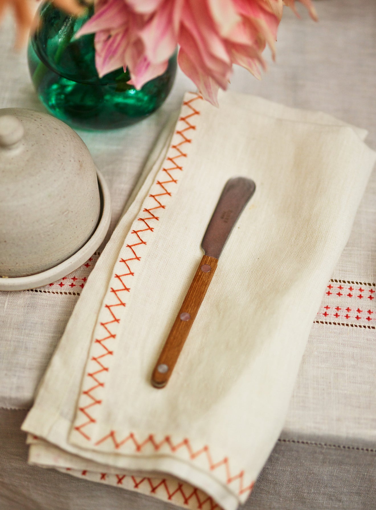 Vintage Wooden Cutlery, Butter Knife