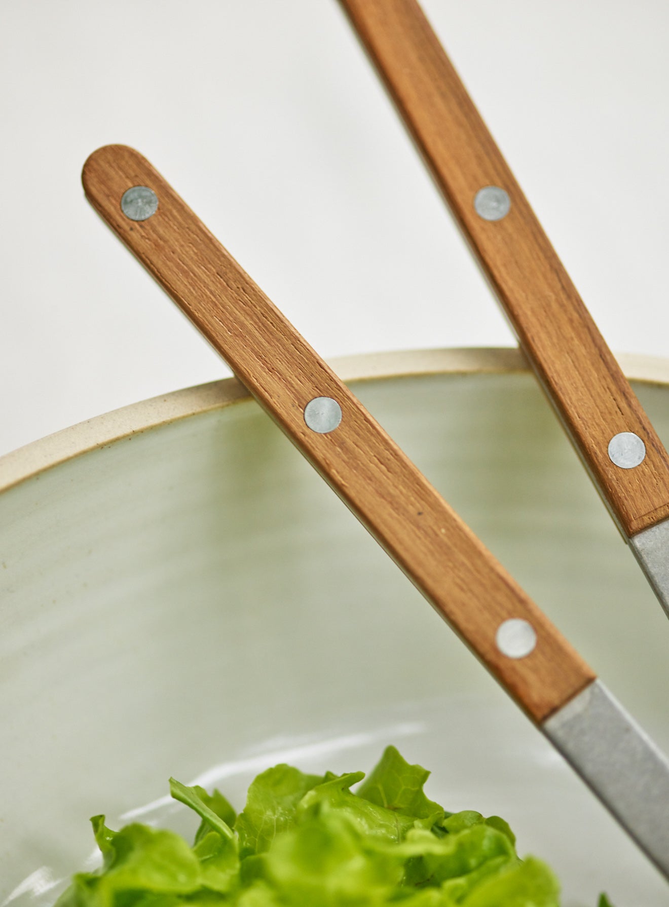 Vintage Wooden Cutlery, Serving Set