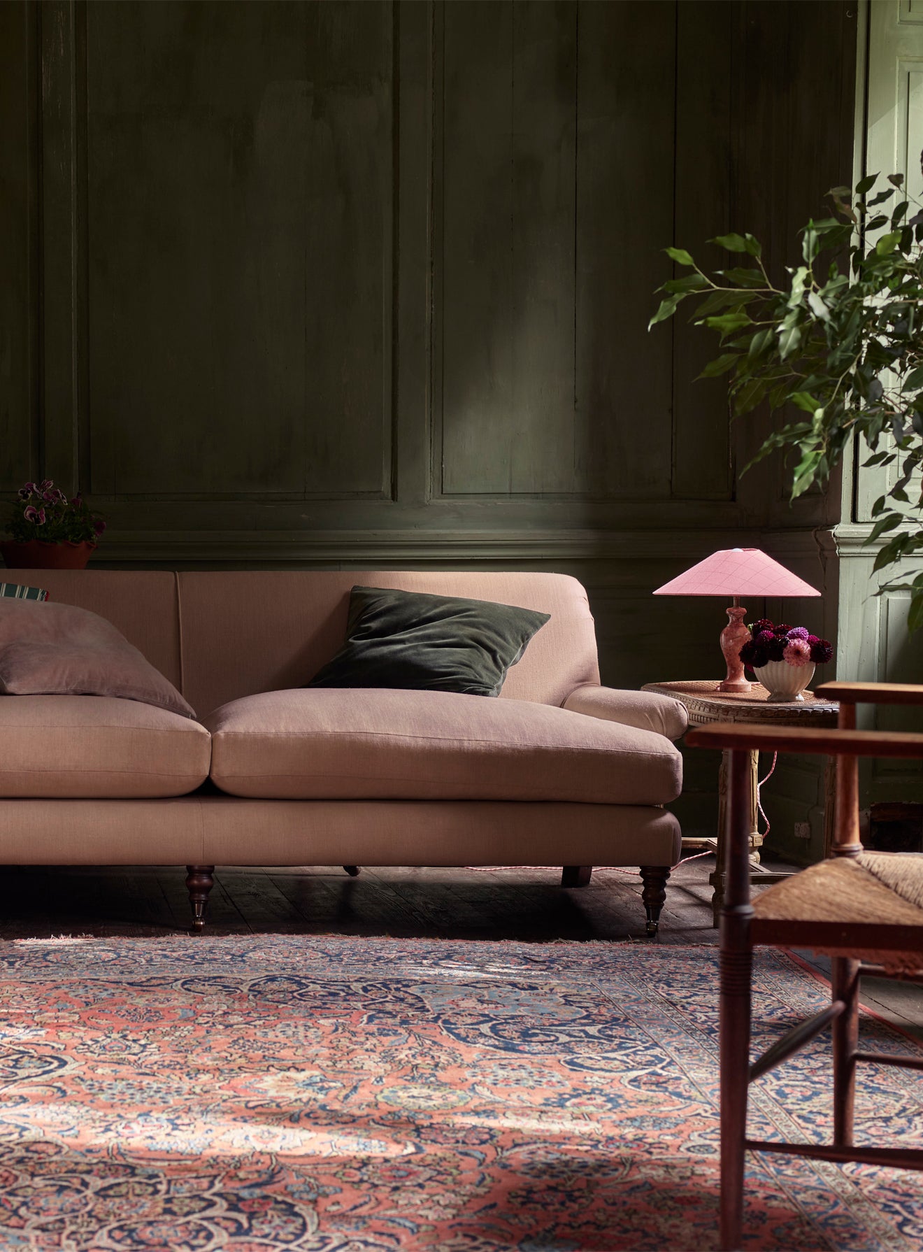 Remy Sofa, Three Seater, Plaster Pink Linen