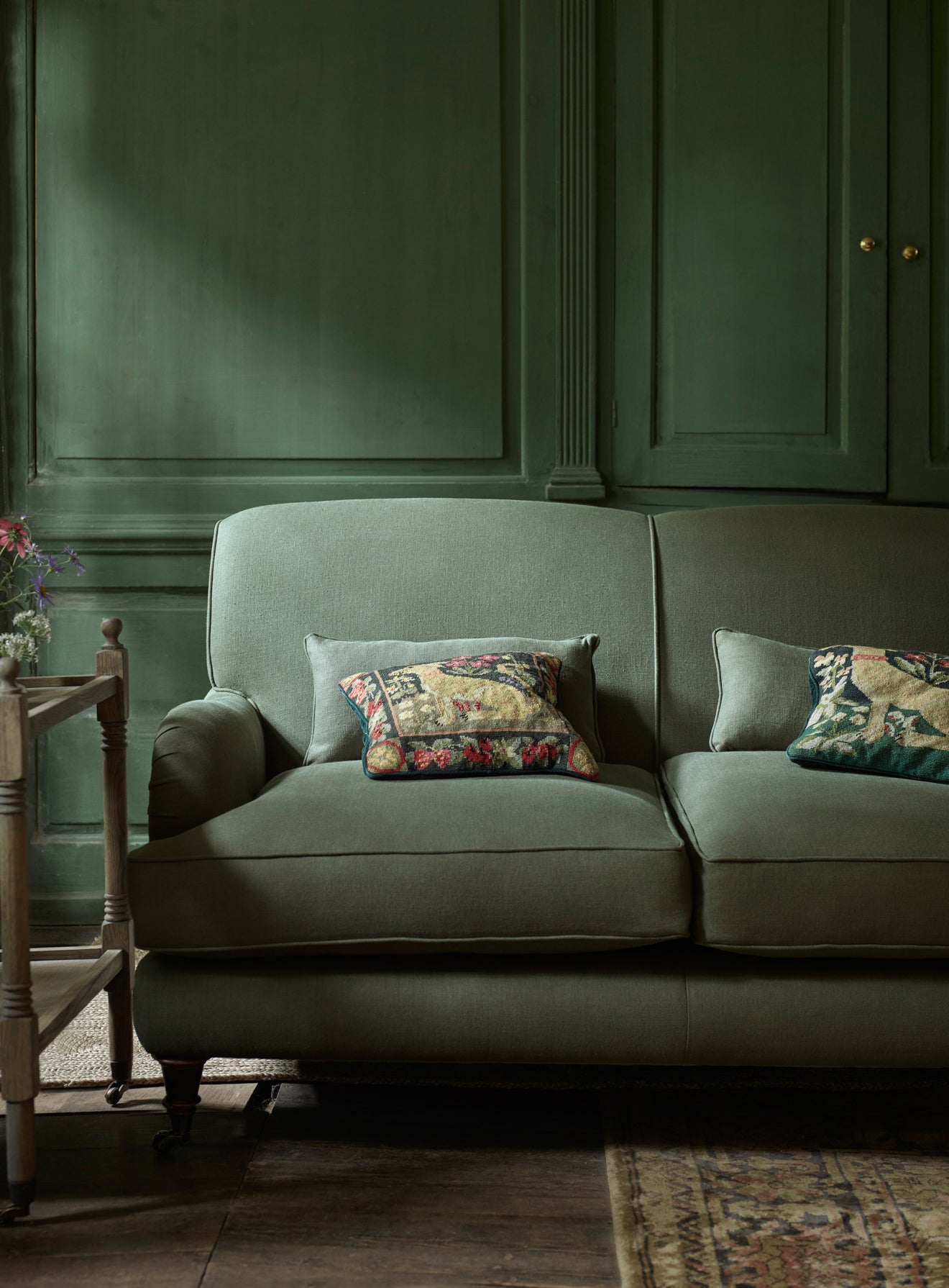 Abington Sofa Two Seater Moss Linen