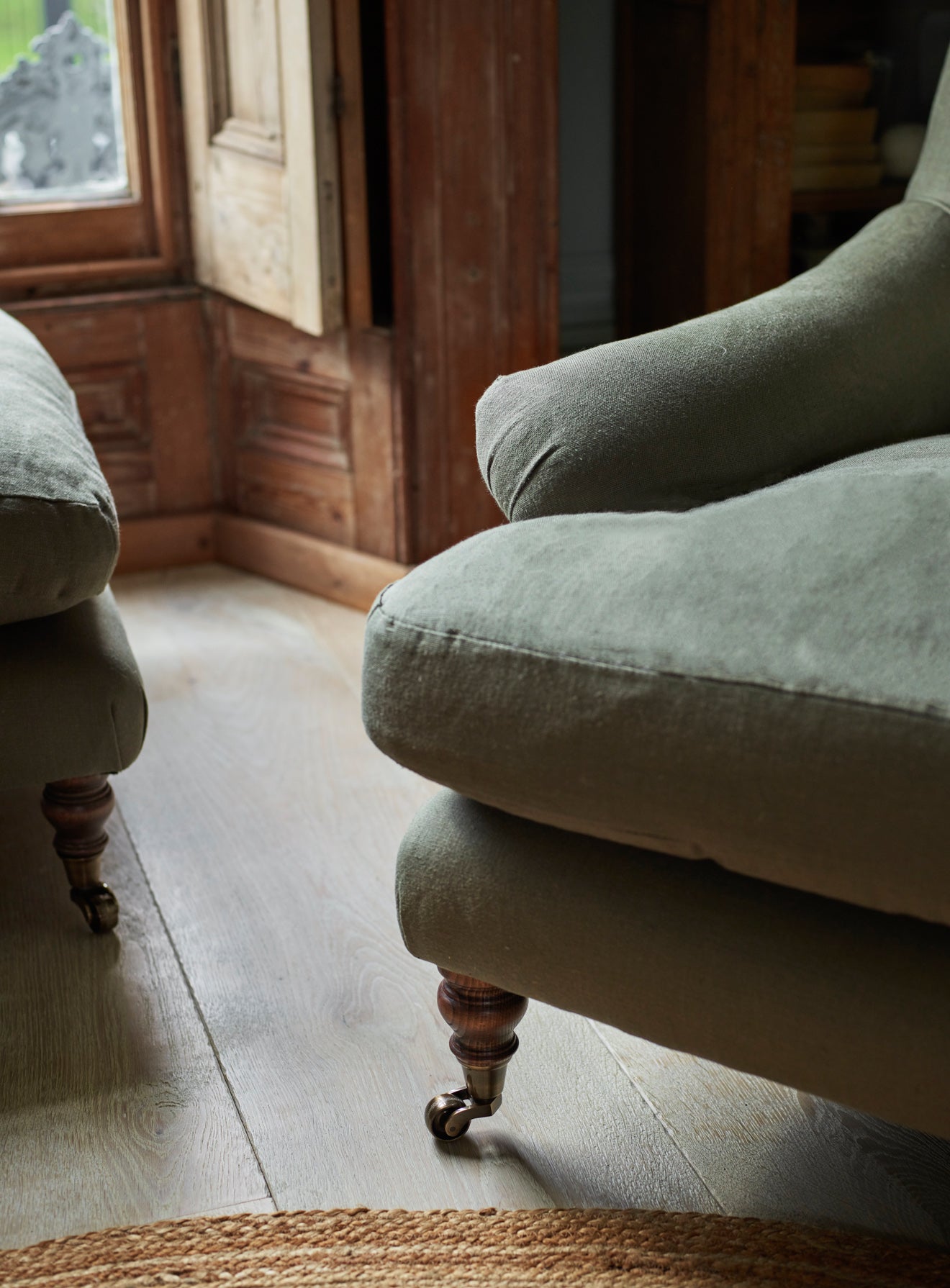 Remy Armchair, Dark Olive Velvet