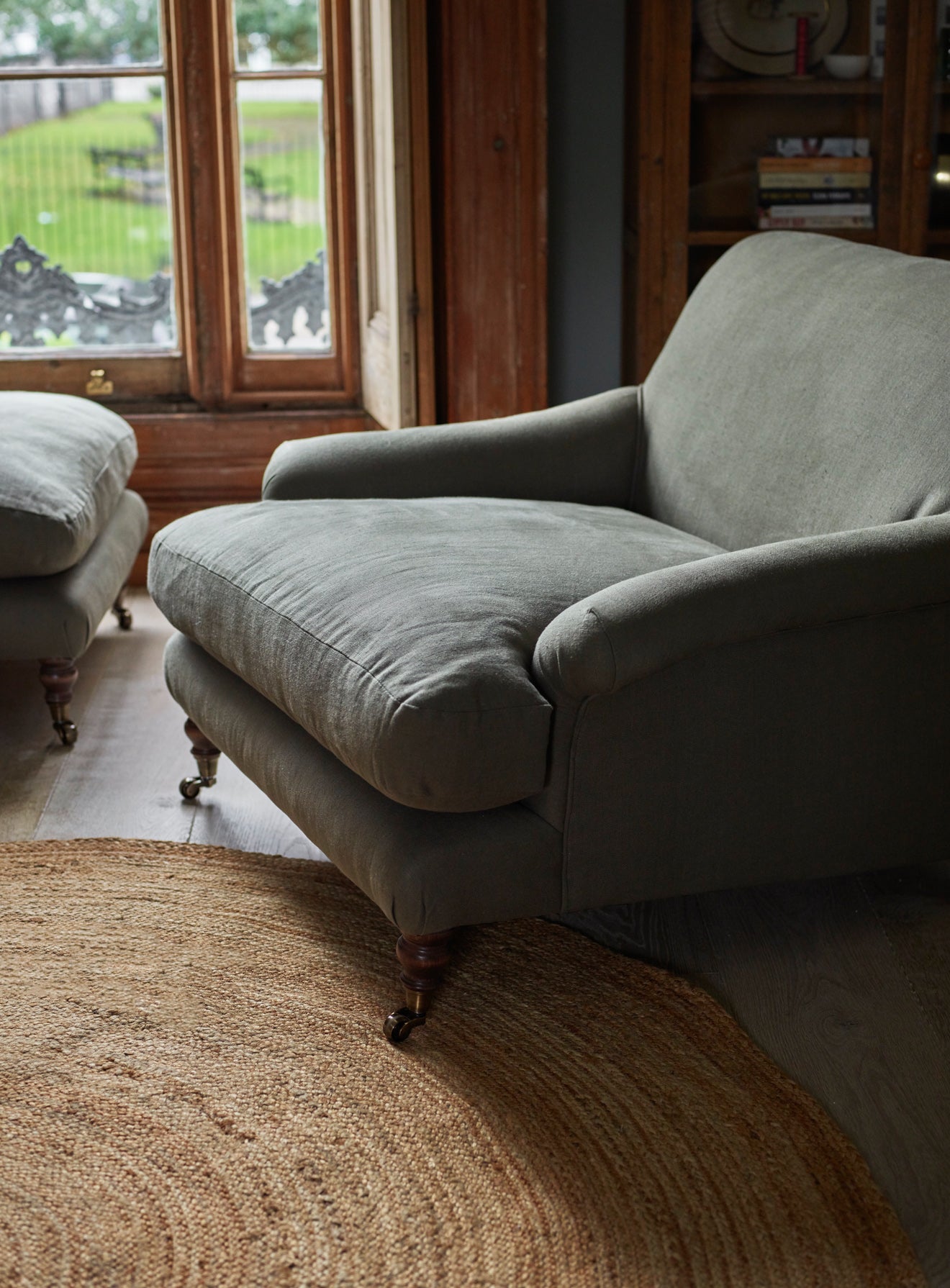 Remy Armchair, Grey Linen