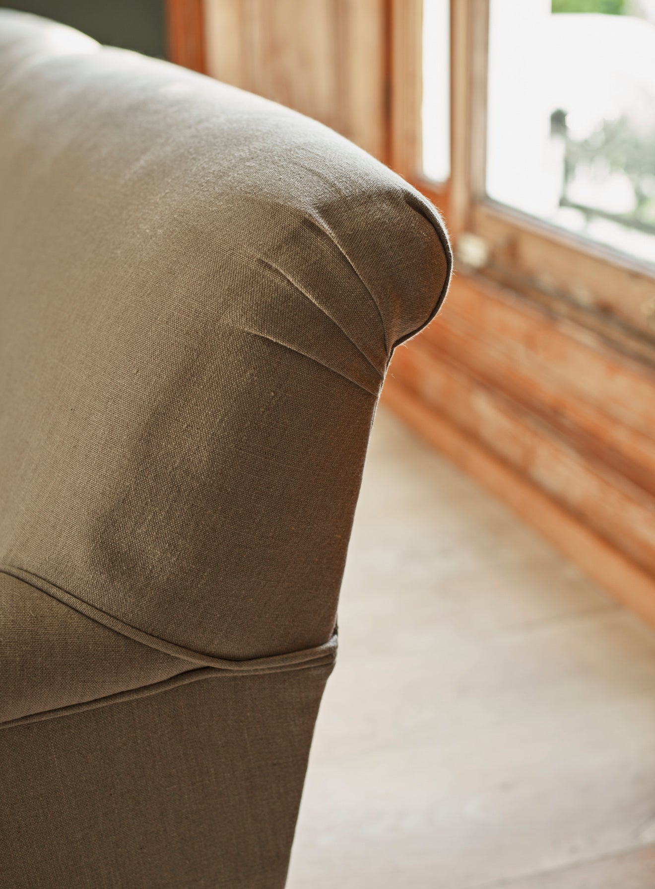 Remy Sofa, Three Seater, Grey Ticking Stripe