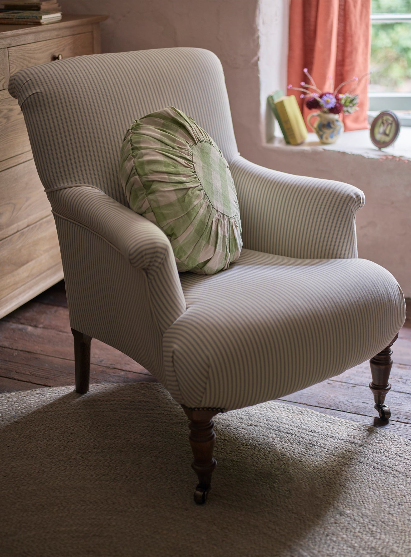 Finley Armchair Ticking Stripe