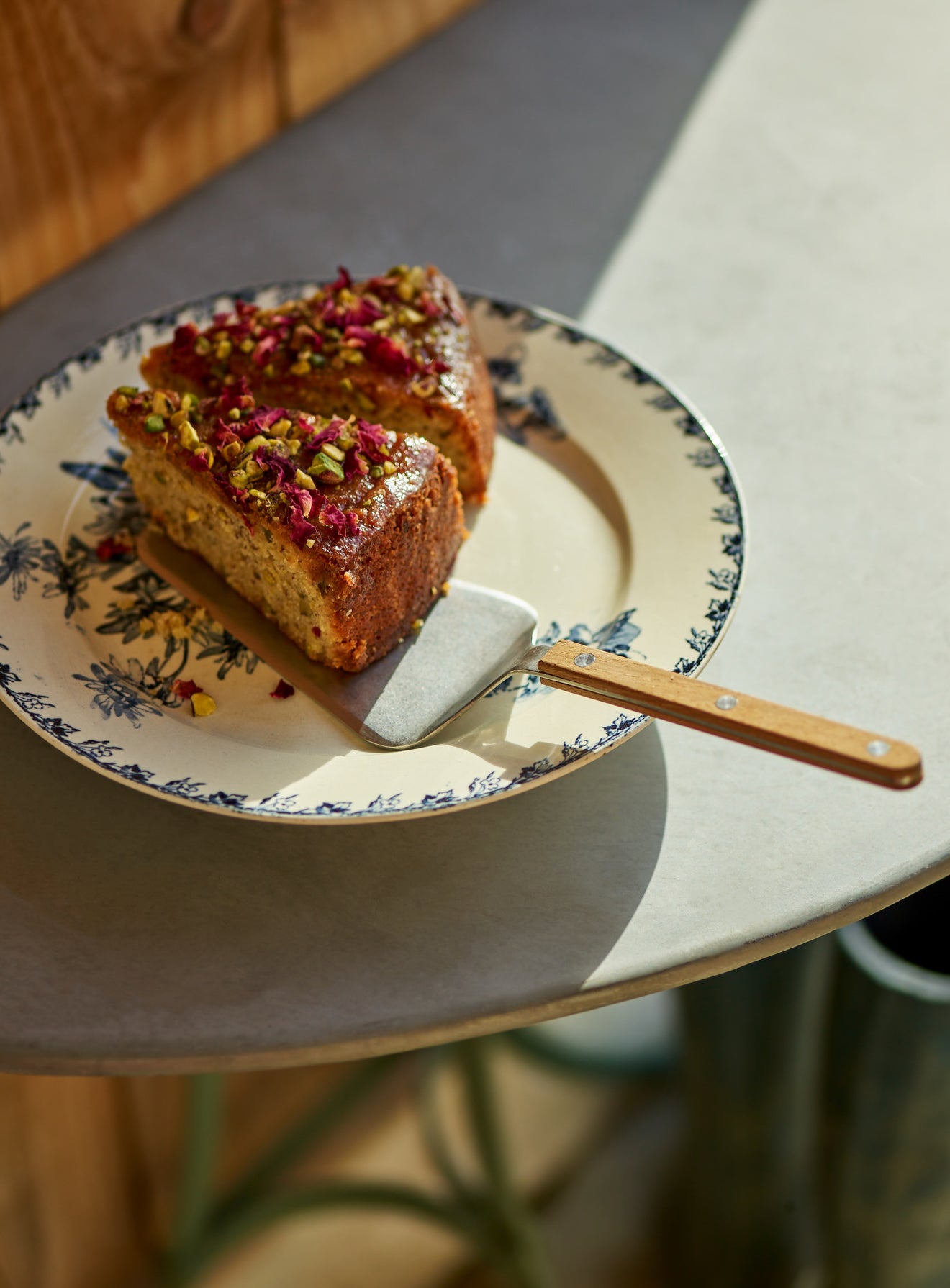 Vintage Wooden Cutlery, Cake Slice