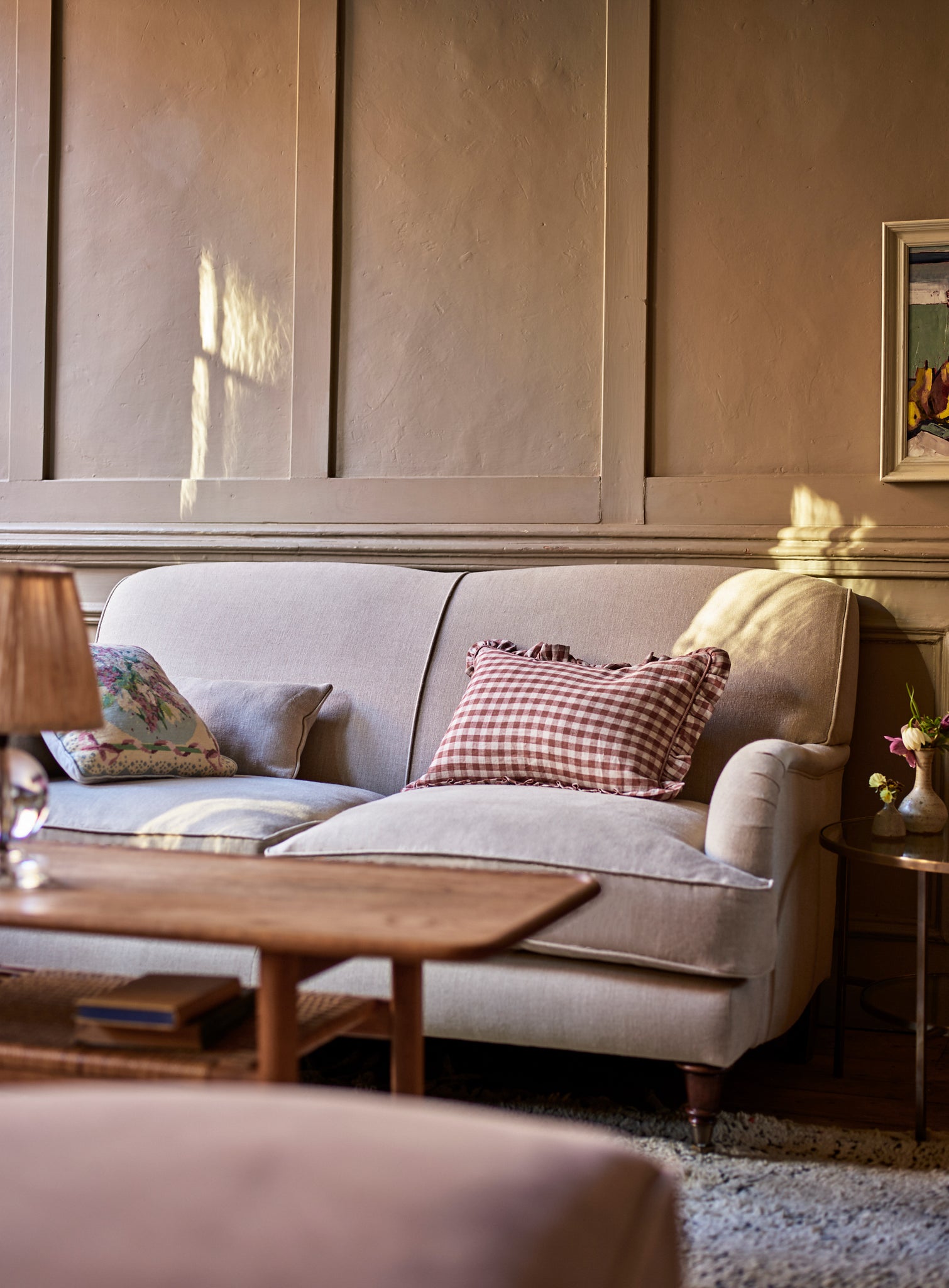 Abington Sofa, Grey Ticking Stripe