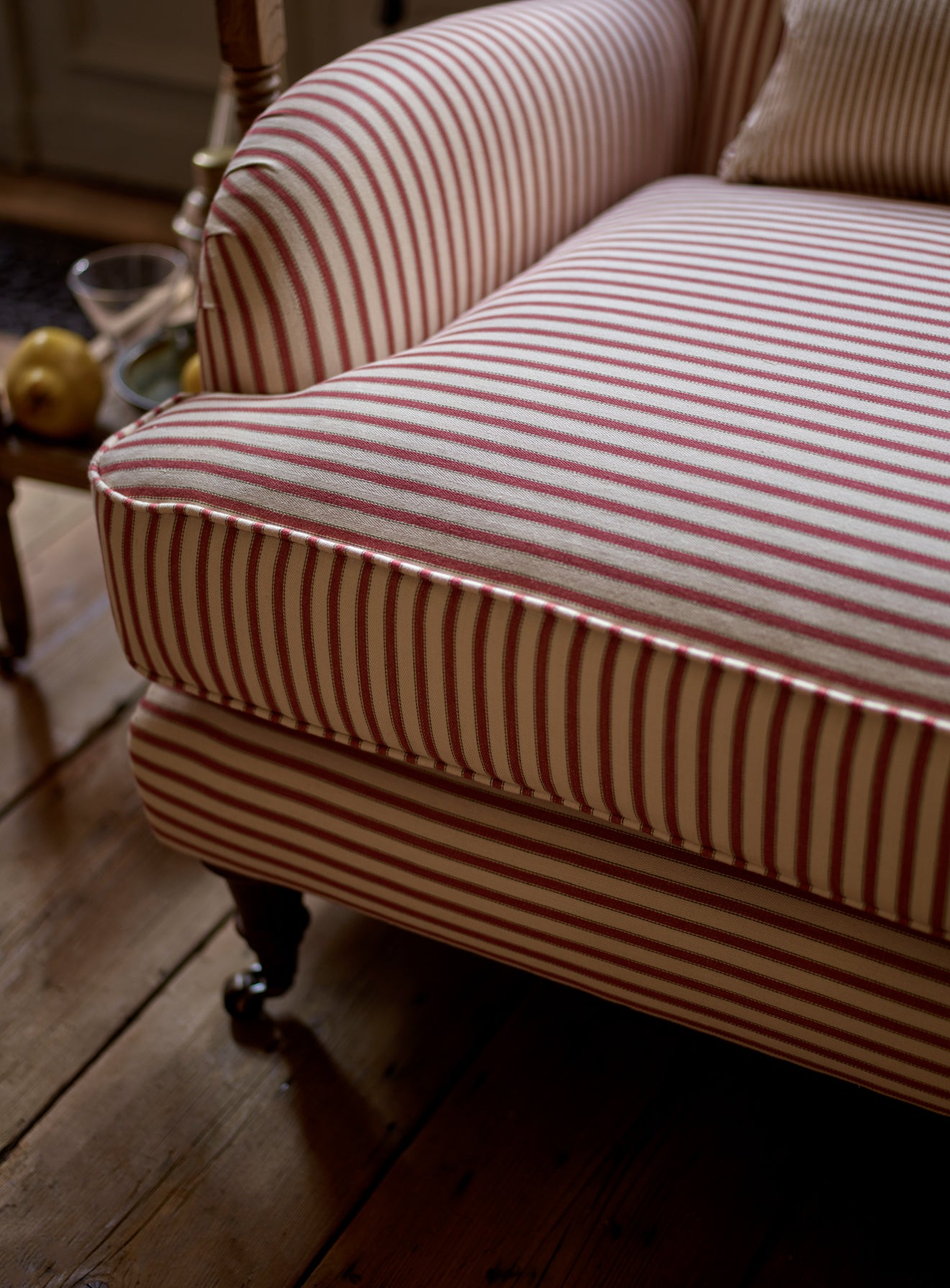 Abington Sofa, Two Seater, Blue Ticking Stripe