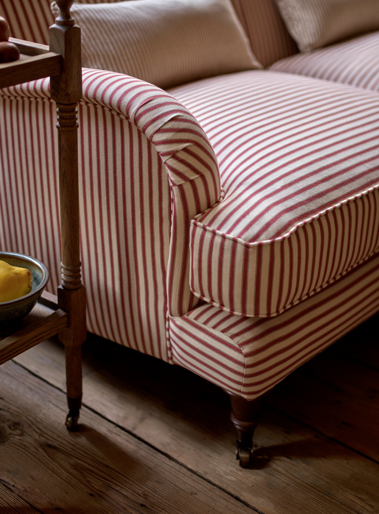 Abington Sofa, Two Seater, Blue Ticking Stripe