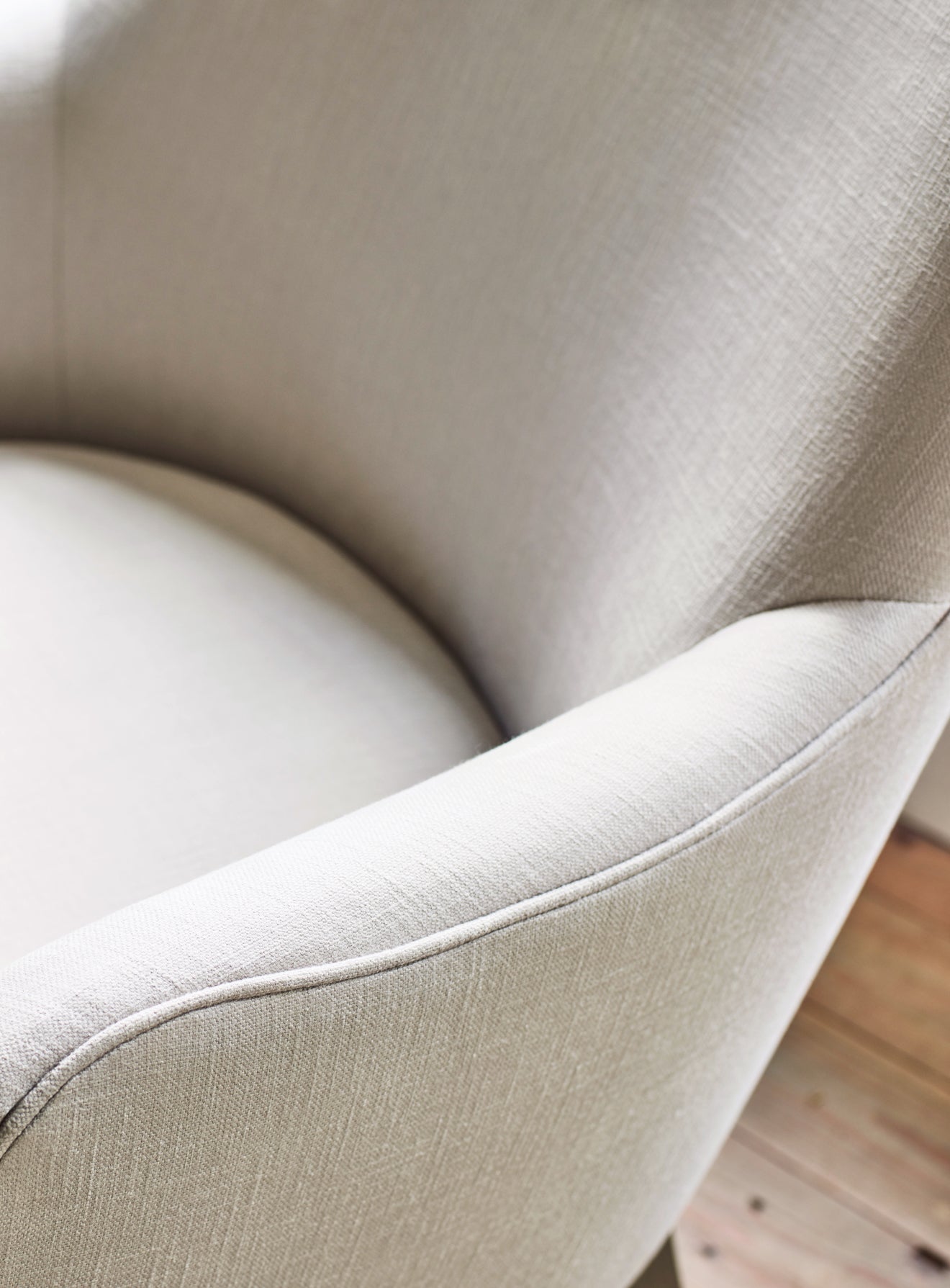 Bromley Wingback Chair, Dove Grey Cotton