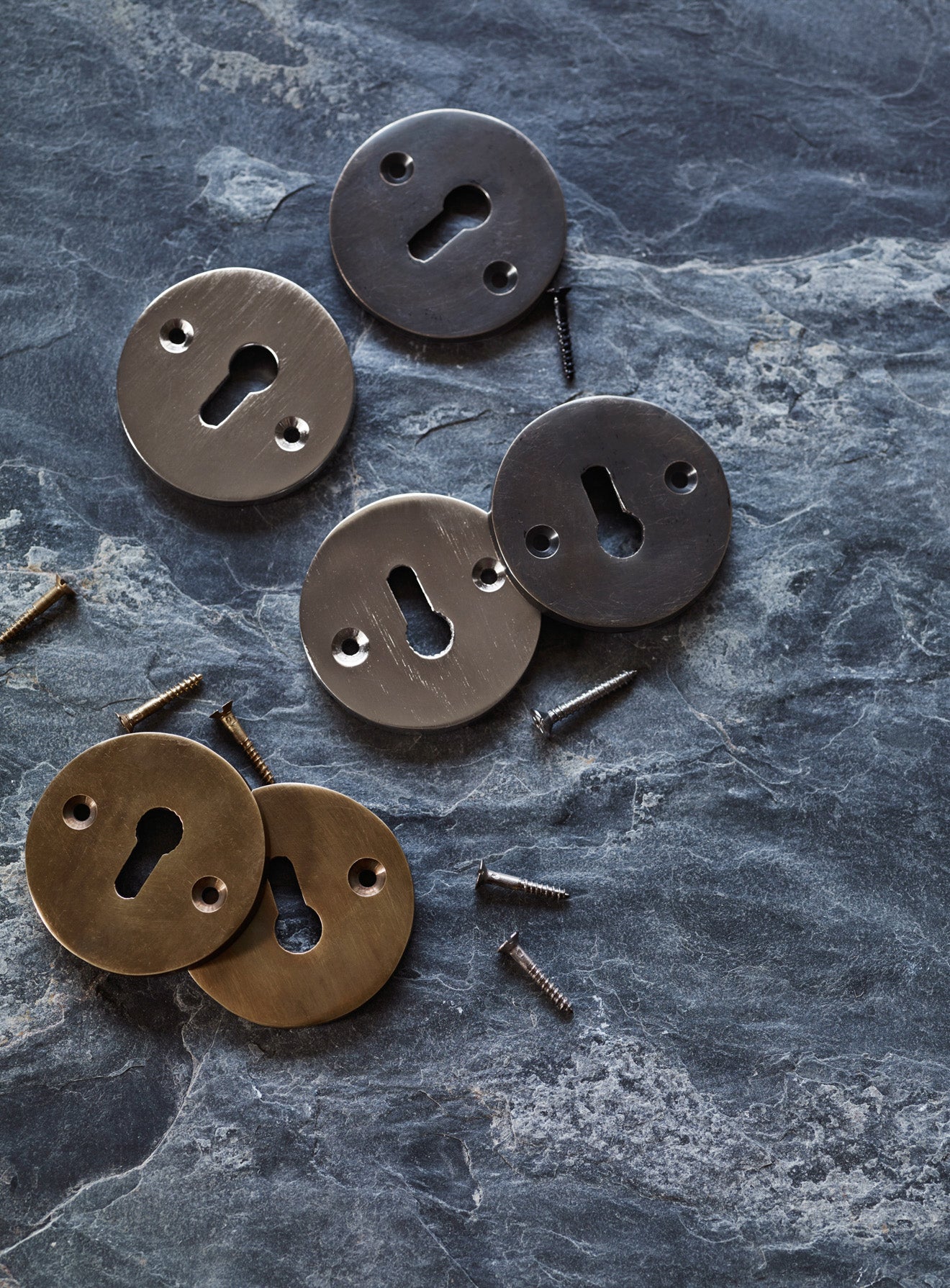 Grove Circular Escutcheon, Bright Nickel
