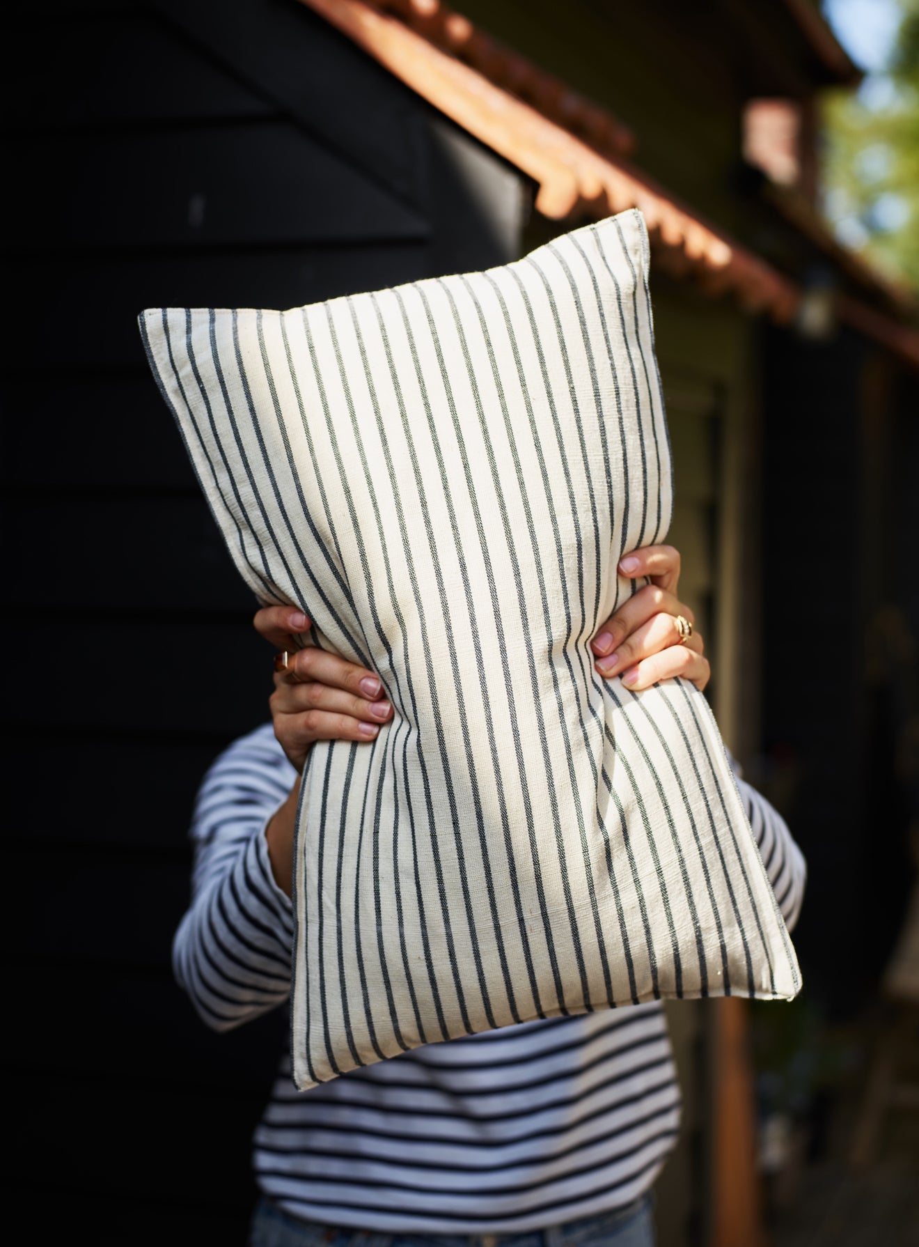 Handwoven Cotton Cushion Cover Stripe