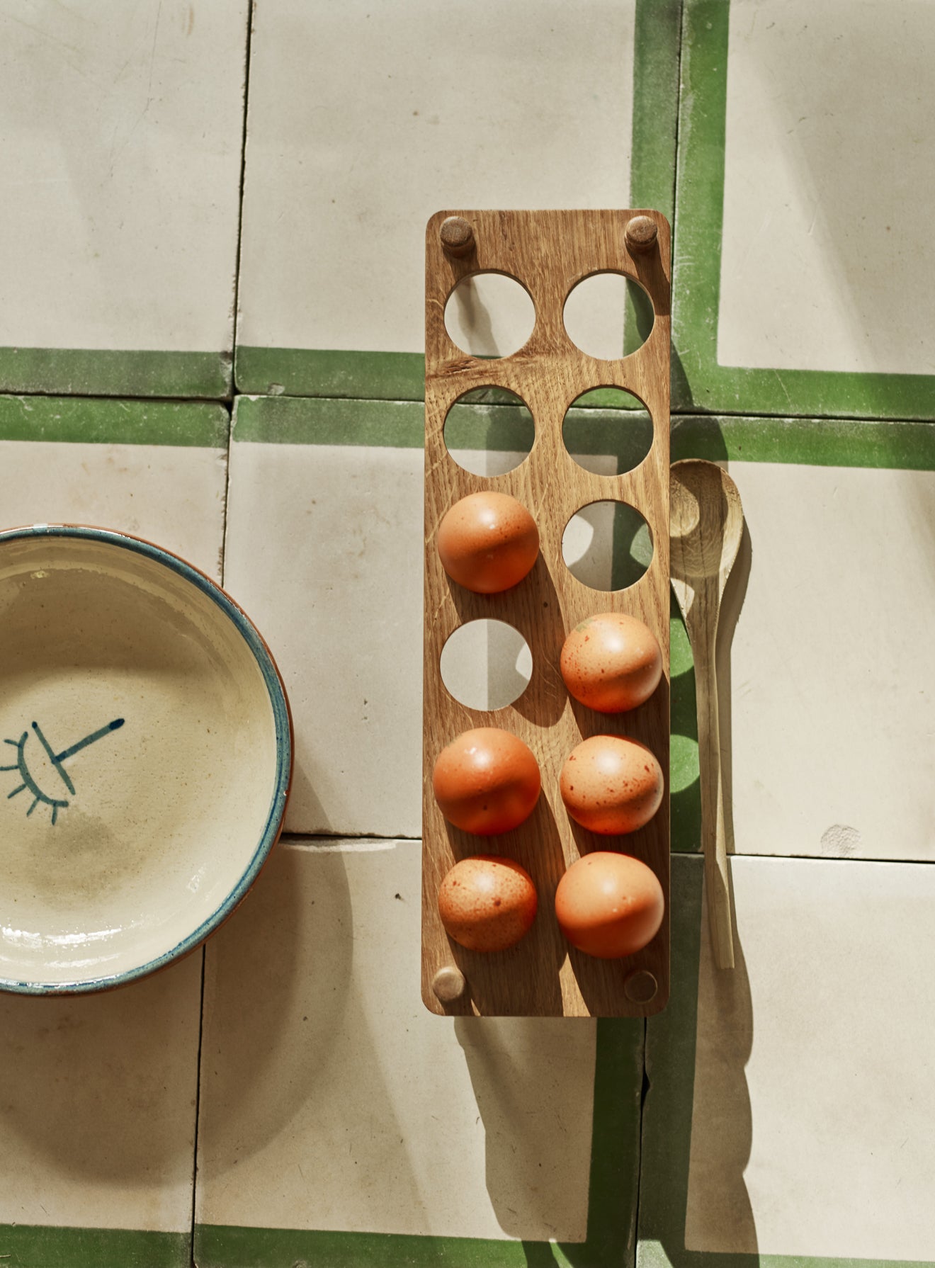 Benedict Oak Egg Rack | Rowen & Wren