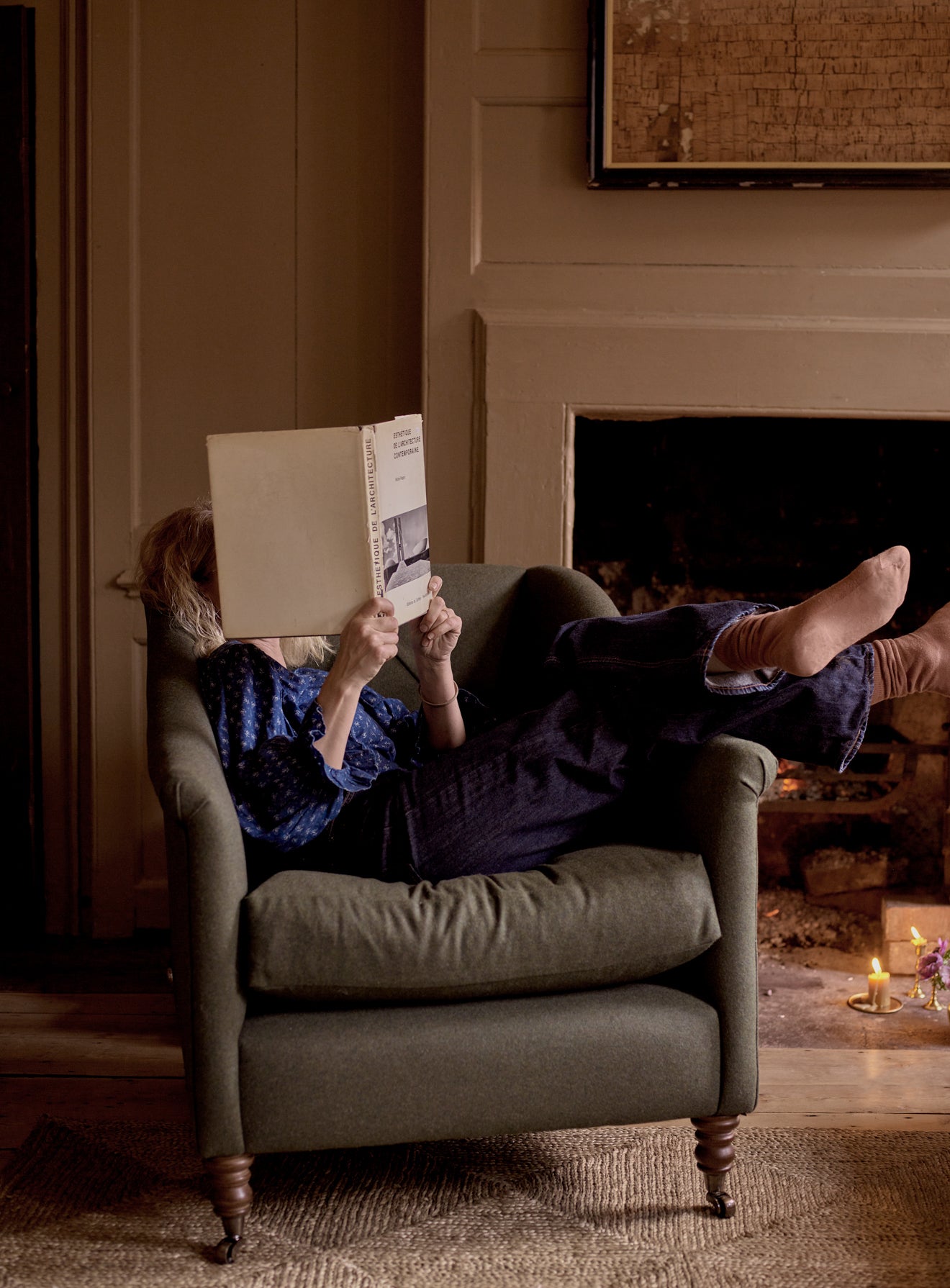 Elbert Armchair, Sage Stripe
