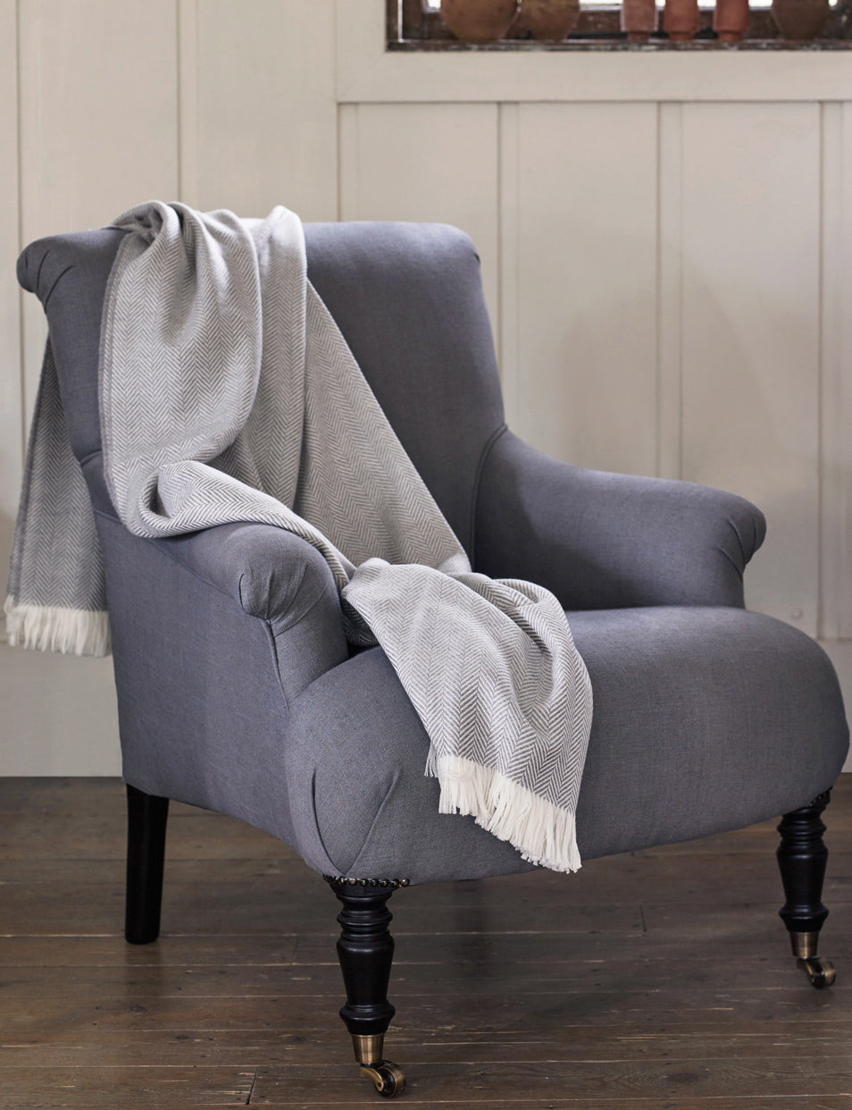 Finley Armchair, Grey Linen