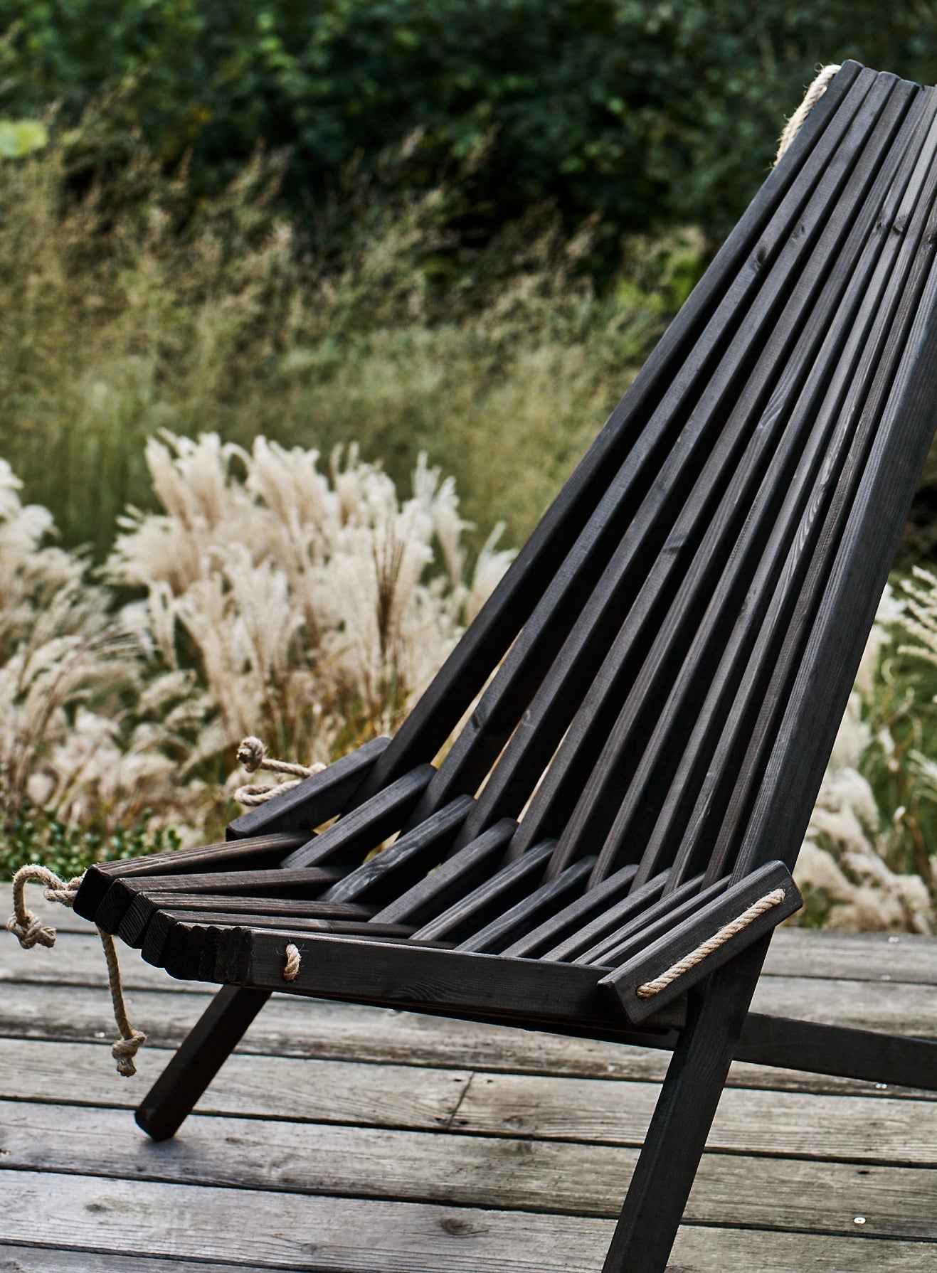 Harmen Outdoor Chair, Black Oiled
