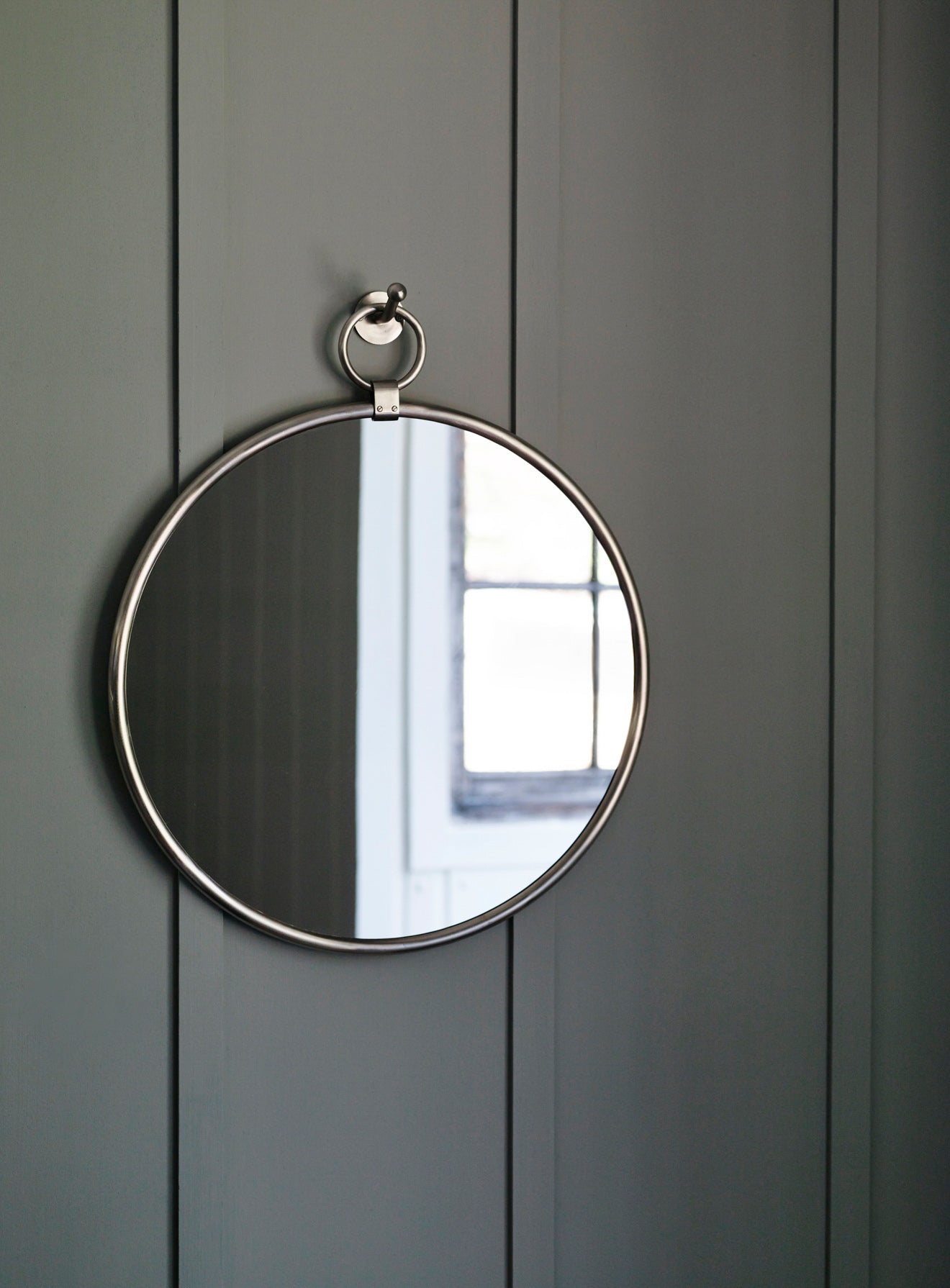 Indar Hanging Mirror Matt Nickel