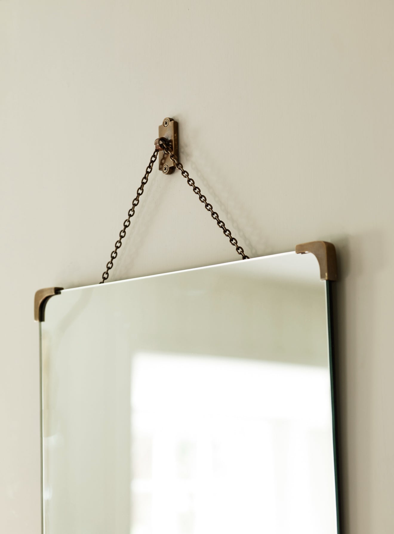 Bilton Bathroom Mirror, Antique Brass
