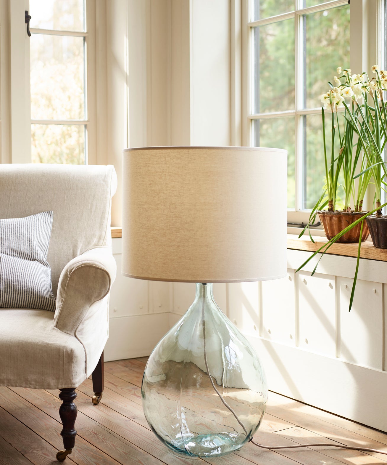 Recycled Glass Bottle Lamp Base Large